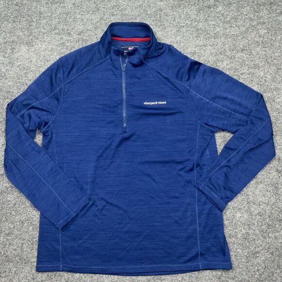 Vineyard Vines Other - Vineyard Vines Sweater Mens Large Blue 1/4 Zip Outdoors Sweatshirt Casual